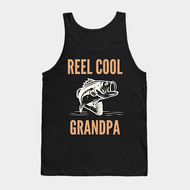 Reel Cool Grandpa Bass Fish Tank Top by HCMGift